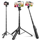 Tripé Selfie Stick BZE extensível de 158 cm com controle remoto e suporte
