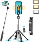 Tripé Selfie Stick Sanyaa 41" com luz de preenchimento para iPhone e Android