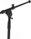 Tripé,suporte profissional P/microfone (reto/girafa) c/haste removível,aço,preto
