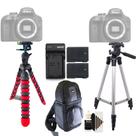 Tripé Teds Electronics alto e flexível para Nikon P7000 P7100 7800 com 2 baterias EN-EL14