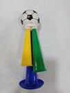 Tripla Corneta Vuvuzela Brasil Copa do Mundo Com Bola Futebol Tripla Corneta Vuvuzela Brasil Copa do Mundo Com Bola Futebol
