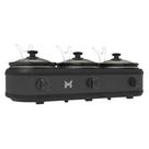 Triplo Buffet Black Glass Rechaud Elétrico Preto - 127V