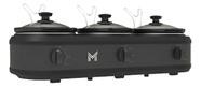 Triplo Buffet Para Aquecer Alimentos Black Glass 127v