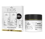 Triskle Kit Lisos Perfeitos Fios de Porcelana 500 ml (Sh, Cond, Máscara 350g) + Power Dose