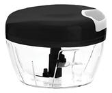 Triturador de Alimentos Manual 500ml 3 Lâminas Inox Processador de Alho Cebola Legumes Prático Cozinha