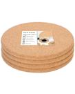 Trivet de cortiça KITLAB de 20,3 cm resistente ao calor para pratos quentes, pacote com 4