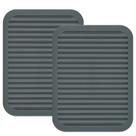 Trivets de silicone Smithcraft Grey, resistente ao calor, conjunto de 2