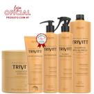 Trivitt - Cauterização + Condicionador + Fluído para Escova +Hidratação 500g + Shampoo 1L