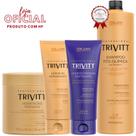 Trivitt: Condicionador Matizante, Hidratação 500g, Leave-In 200ml e Shampoo Pós-Química 1L
