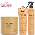 Trivitt: Fluído para Escova 300ml, Hidratação Intensiva 500g e Leave-In Hidratante 200ml