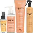 Trivitt Kit Fluido de Escova, Máscara Liquida Nutrição, Reparador de Pontas, Shampoo Nutritivo 250ml