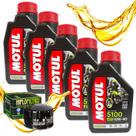 Troca De Oleo Bmw K1600 5 Litros Motul 5100 10w40 + Hf164