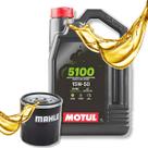 Troca de Óleo Cb 500 Hornet 600f Cbr 650r Tiger 800 Motul 5100 15w50 Com Filtro