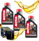 Troca de Óleo Harley Fat Bob Motul 7100 20w50 + Filtro Hiflo