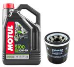 Troca de Óleo P/ Kawasaki Versys 1000 Z1000 Ninja 1000 Vulcan 900 Z800 Motul 5100 10w40 + Filtro