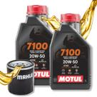 Troca de Óleo Para Kawasaki Vulcan 650 Er6 Versys 650 Motul 7100 20w50 Filtro