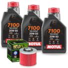 Troca de Óleo Xt 600 Xt 660 Xtz 660 Teneré Motul 7100 20w50 Com FIltro Hiflo