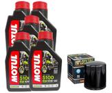Troca Oleo E Filtro Harley Vroad 1250 5 Lts Motul 5100 10w40
