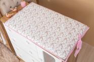 Trocador De Bebê C/Plástico Infantil Quarto Estampa Raminho