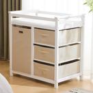 Trocador de Bebê Karl Home Moderno com 3 Gavetas Branco Trocador de Bebê Karl Home Moderno com 3 Gavetas Branco