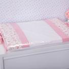 Trocador de Cômoda Fraldas para Bebê Floral Rosa Antigo