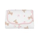 Trocador de fraldas portátil estampado 43cmx65cm ursa laço
