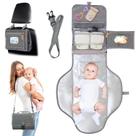 Trocador de fraldas portátil UBRAVOO Grey com bolso para toalhetes Trocador de fraldas portátil UBRAVOO Grey com bolso para toalhetes