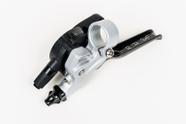 Trocador de marcha Brompton com manete integrado lado esquerdo prata e preto 2v - QGSHIFTL2A