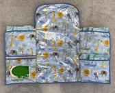 Trocador Portátil para Bebês Impermeável Pronto para Uso Com Bolsos Laterais - Azul Claro