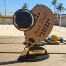 Troféu Campeão Beach Tennis 25cm em Mdf Com Acrílico Dourado Troféu Campeão Beach Tennis 25cm em Mdf Com Acrílico Dourado