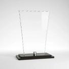 Troféu Em Vidro 18cm Com Base Em Mdf Sem Personalização Troféu Em Vidro 18cm Com Base Em Mdf Sem Personalização