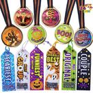 Troféus de medalhas de Halloween e fitas de troféu JOYIN 24 unidades