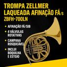 Trompa Zellmer Laqueado Afinação (Fa/sib) Zbfh-700ln + Polidor Trompa Zellmer Laqueado Afinação (Fa/sib) Zbfh-700ln + Polidor