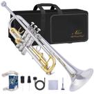 Trompete ALLSET Bb Standard para iniciantes com estojo e acessórios