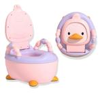 Troninho Penico Sanitário Infantil Privadinha Patinho Feliz Cor Rosa