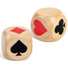 Trump Game Marker Dice SINBDLAI Cubo Euchre de madeira de 5 cm