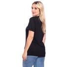 Tshirt Blusa Feminina Seja Gentil Estampada Manga Curt Preto