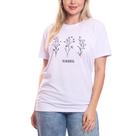 Tshirt Blusa Feminina Seja Gentil Estampada Manga Curta Branca