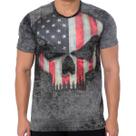 Tshirt branch warren cinza - black skull - clothing (m)
