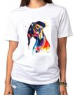 Tshirt Dachshund - Salsicha 1 aquarela - cão - cachorro - Camiseta Branca - camisa unissex - feminina