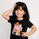 TShirt Infantil ESTAMPADA POTE DE GATOS em Algodão InfantoJuvenil Camiseta Básica