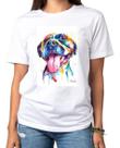 Tshirt PitBull Aquarela - cão - cachorro - Camiseta Branca - camisa unissex - feminina