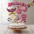 TTopo De Bolo Topper Aniversário Time Flamengo Futebol