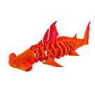Tubarão Martelo Articulado 3D Brinquedo Flexível com Movimento Realista para Decoração e Diversão -