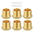 Tubo adaptador de extensão de bucha hexagonal de latão 1/2 macho NPT x 3/8 fêmea NPT METALLIXITY