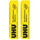 Tubo adesivo UHU multiuso de 125 ml, rápido, forte, transparente