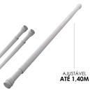 Tubo Barra Extensível Ajustável Cortina Box De Banheiro 0,90 A 1,40