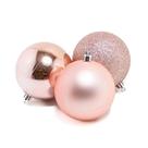 Tubo Bola Natal Le 4cm com 12 Unidades Rosé Gold