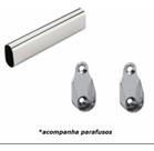 Tubo Cabideiro Oval 50cm Guarda Roupa 2 Suporte Late