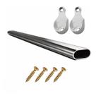 Tubo Cabideiro Oval Oblongo para Guarda Roupa e Araras Metalize Tubo Cabideiro Oval Oblongo para Guarda Roupa e Araras Metalize
